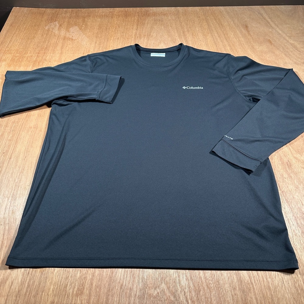 Columbia Long Sleeve Shirt Mens XL Black Omni-Freeze Performance Tee